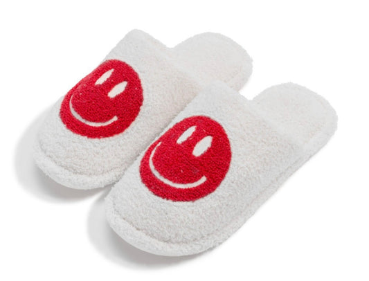 Red Smiley Slippers