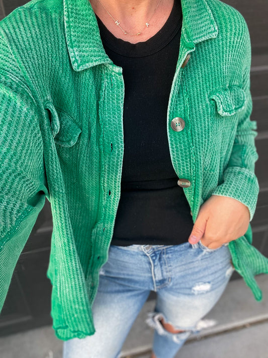 Forever Changing Green Shacket