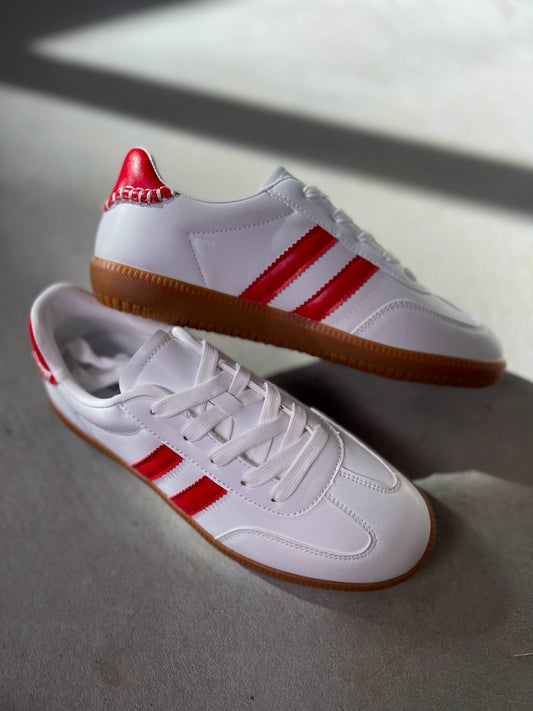 Red Stripe Sneakers