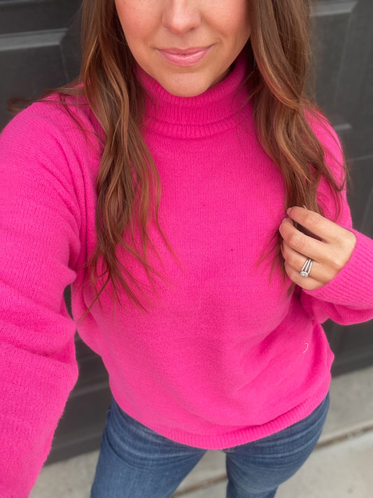 Soft And Sweet Fuchsia Sweater