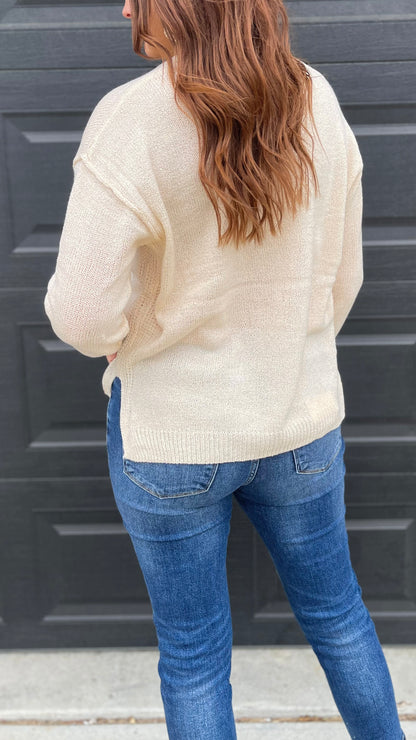 Can't Help Falling Cream Sweater