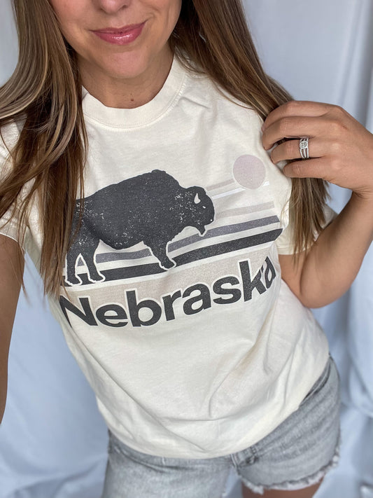 Nebraska Bison Cream Tee