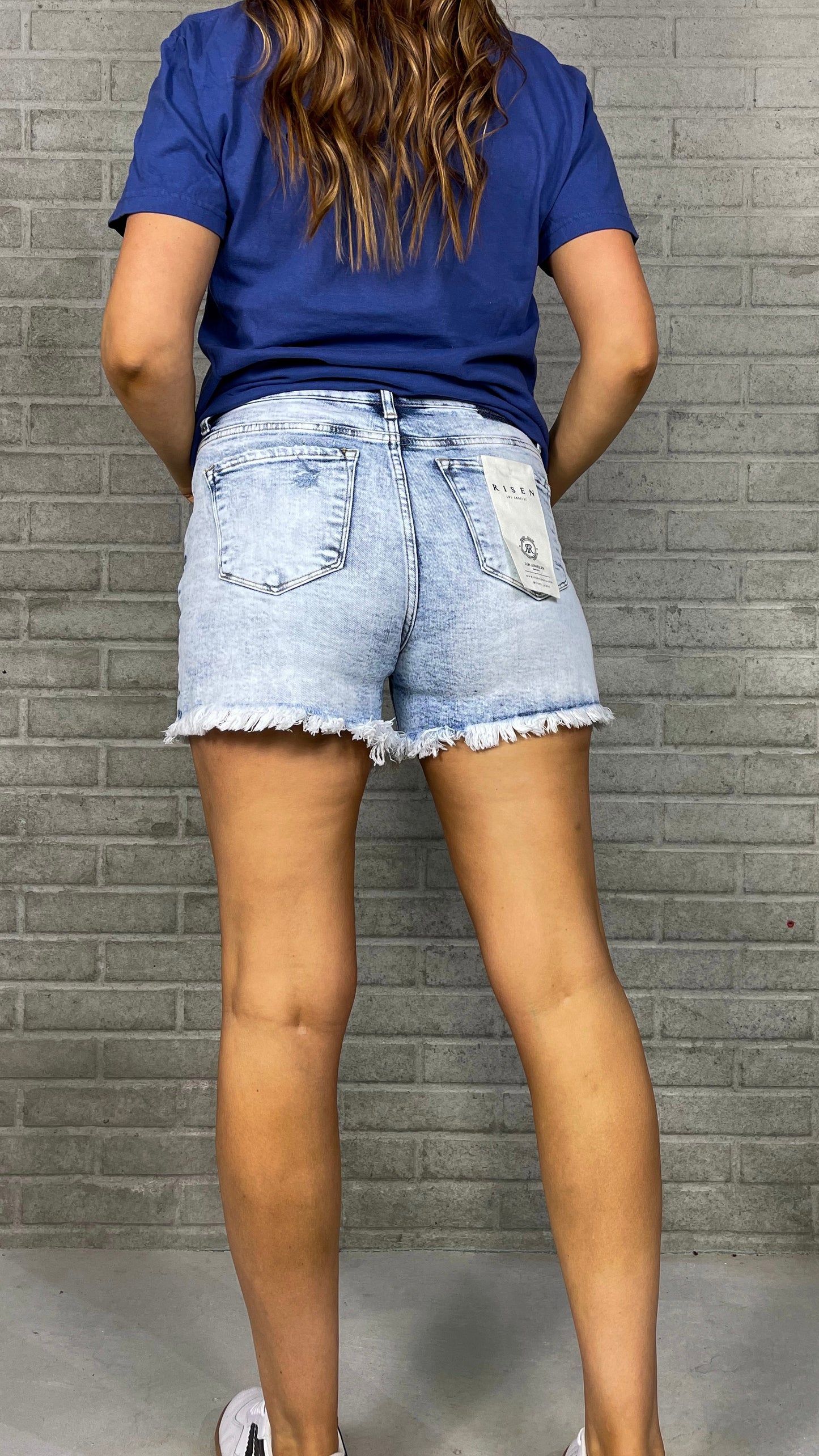 My Favorite Acid Wash Denim Shorts