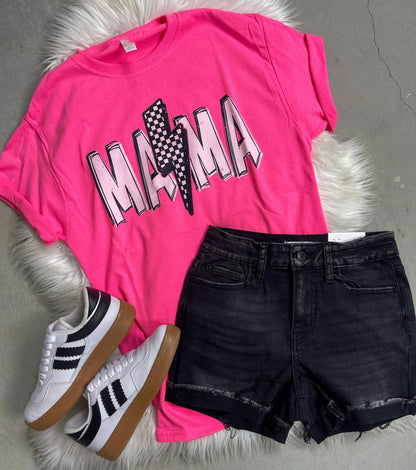 Mama Hot Pink Tee