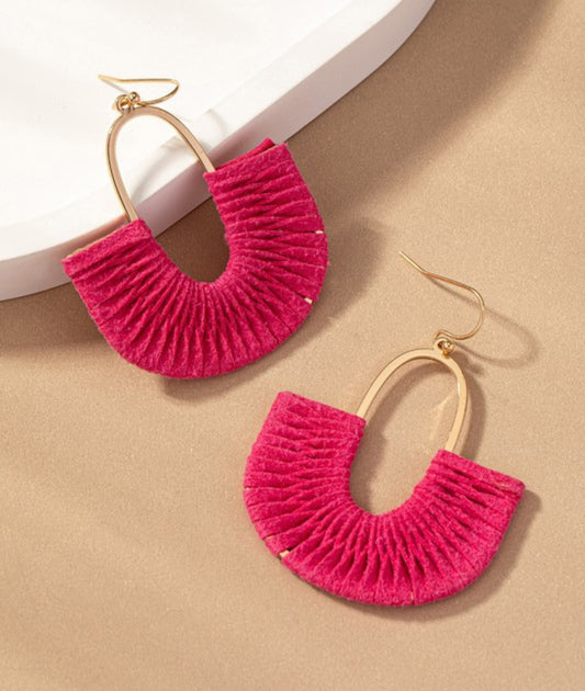 Hot Pink Arch Earrings