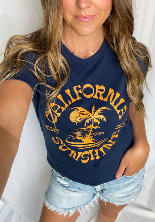 California Sunshine Navy Tee