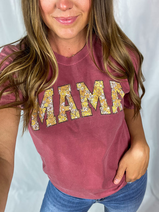 Floral Mama Brick Tee