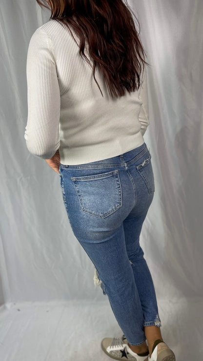 Clear My Schedule Ivory Cropped Sweater