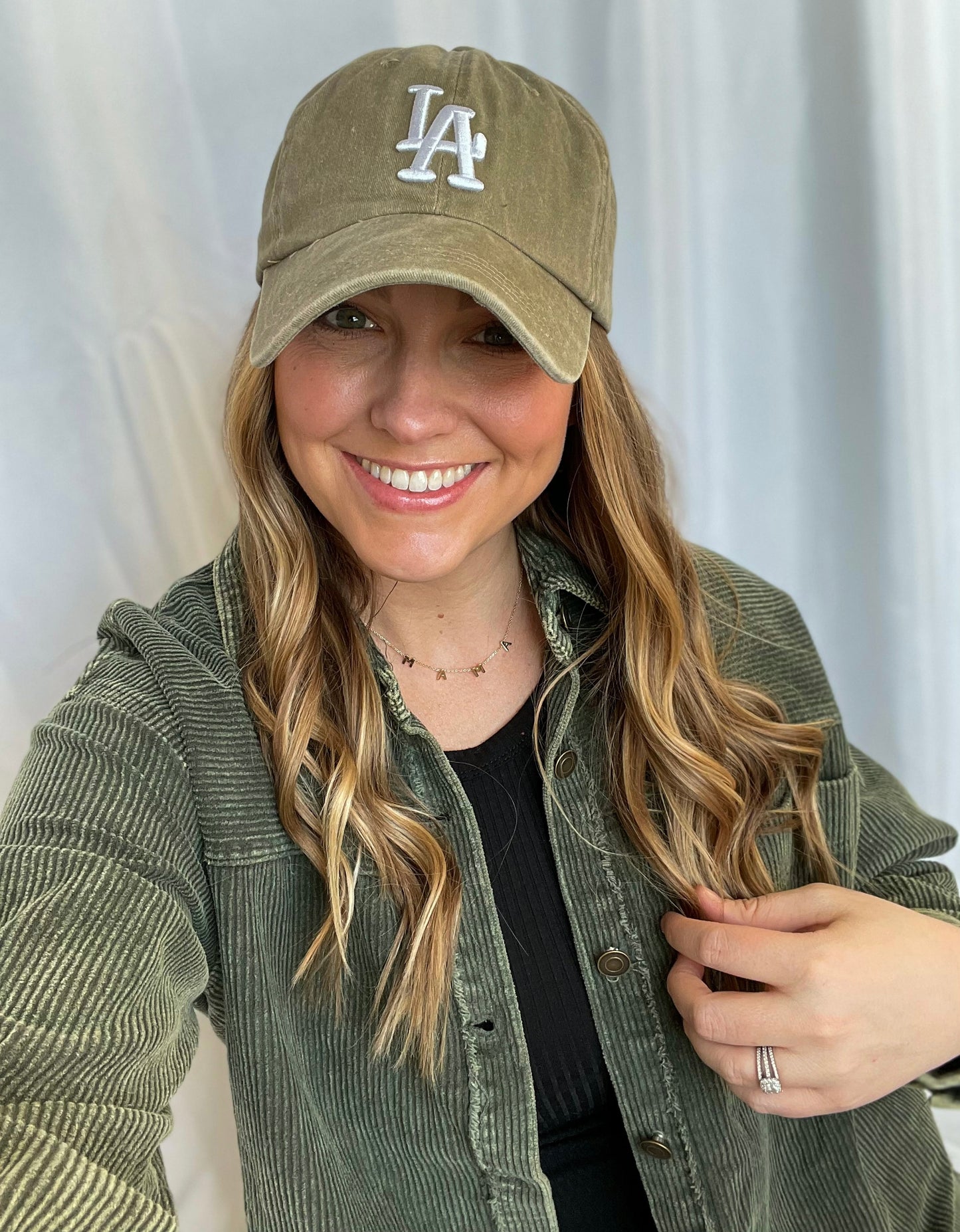 LA Baseball Hat- Khaki