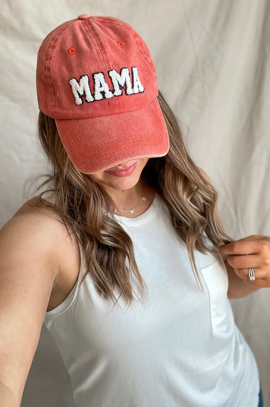 Mama Baseball Hat- Terracotta