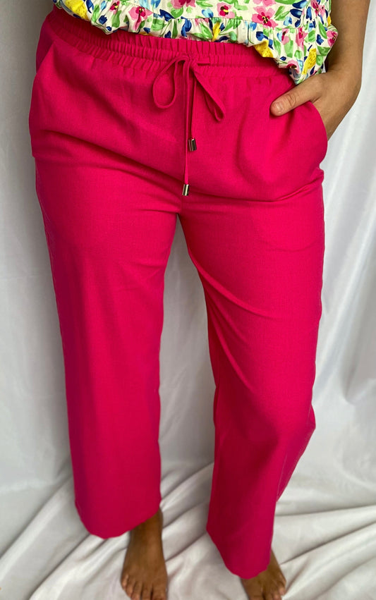 Walk The Walk Pink Linen Pants